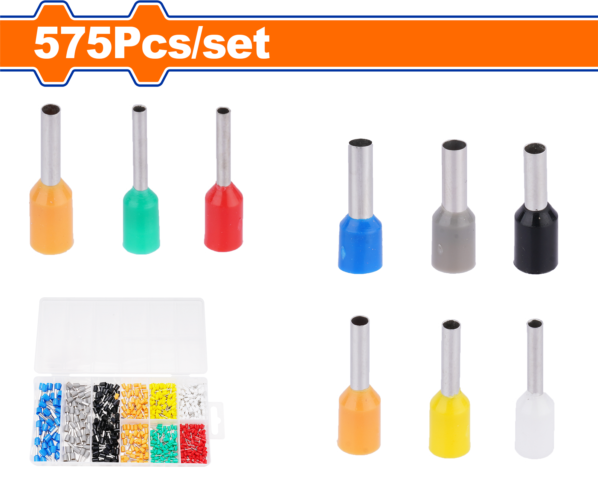 WTT2B01.png Wadfow - 575 Piece Tubular Terminal Kit - Image 1