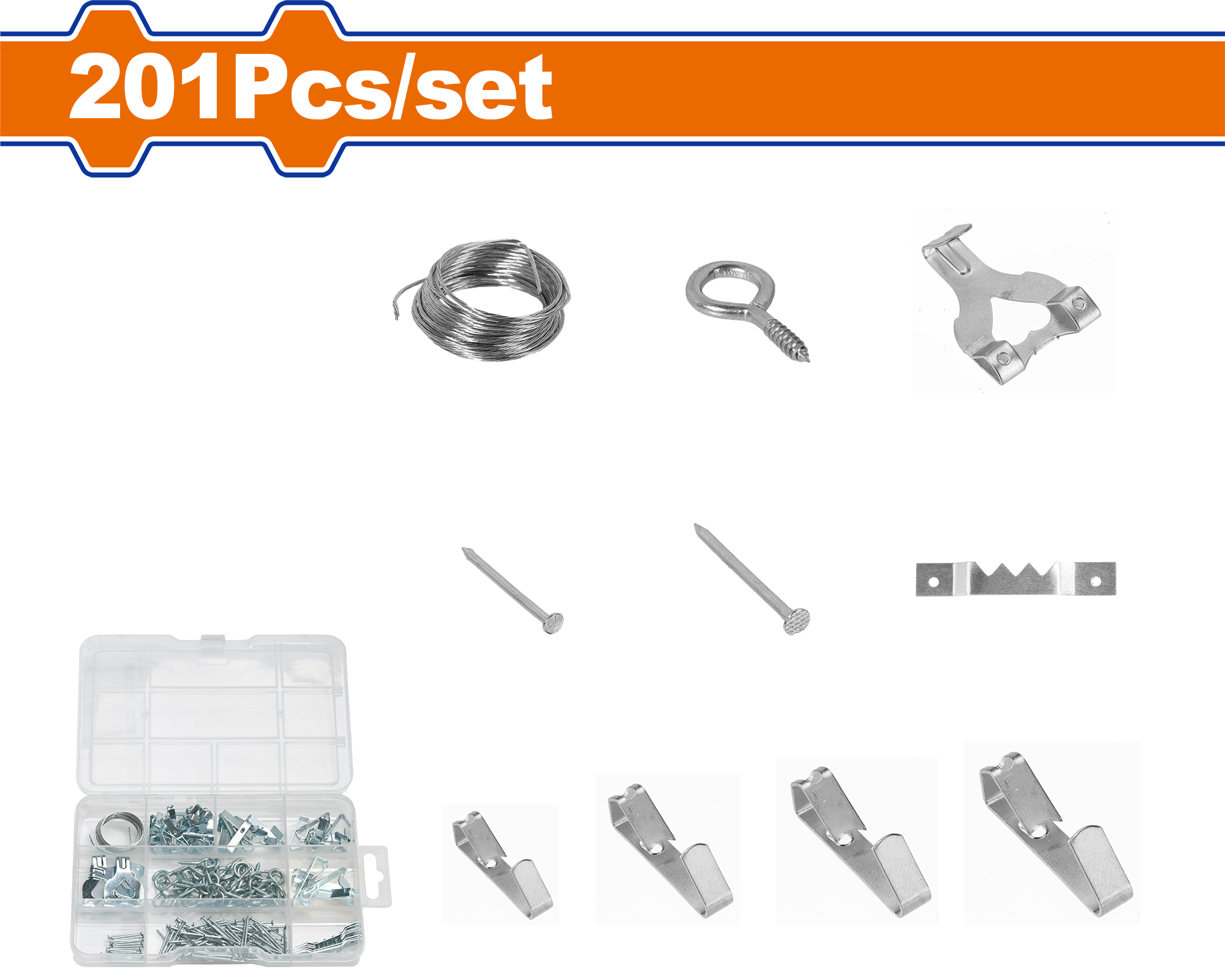 WVJ1B02.png Wadfow - 201 Piece Picture Hangers Kit - Image 1