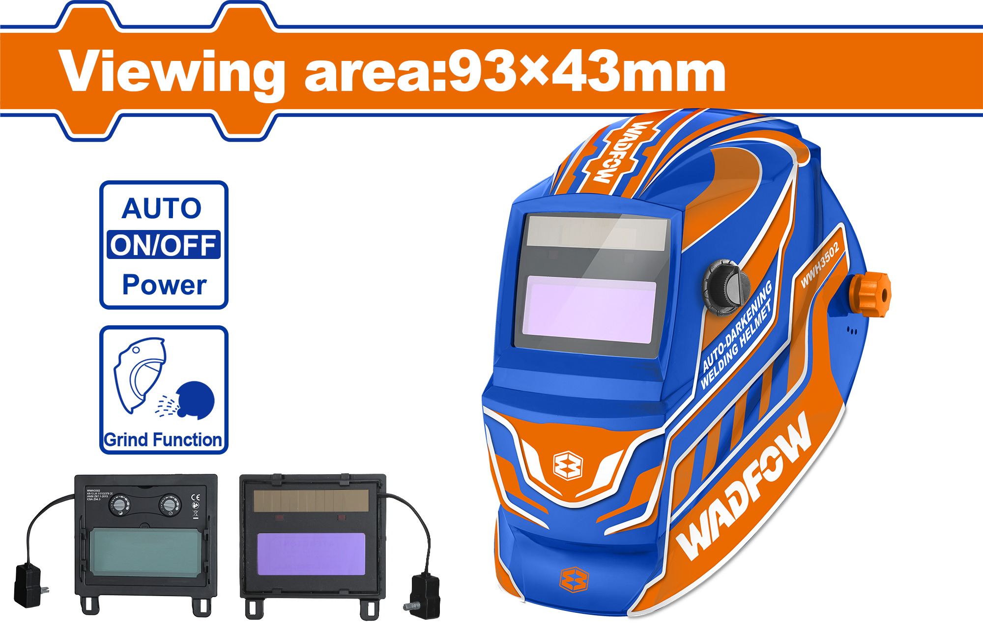 WWH3502.png Wadfow - Auto-Darkening Welding Helmet - Image 1