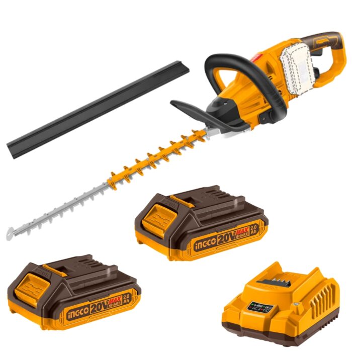 Ingco - Cordless Hedge Trimmer (40 V) with 2x Batteries (2.Ah) & Charger - Image 1