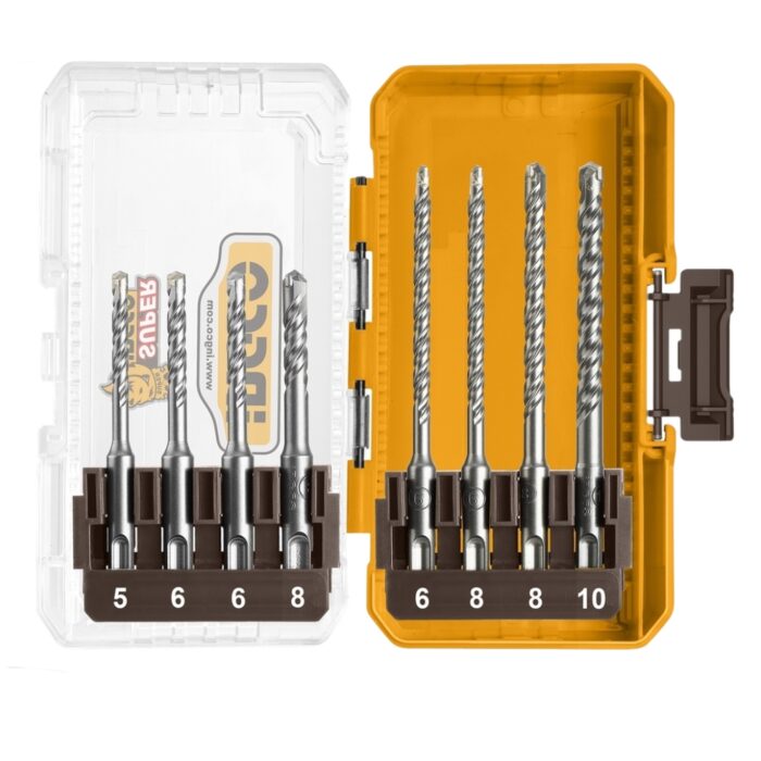 Ingco - Sds Plus Hammer Drill Bit Set - 8 Piece - Image 1