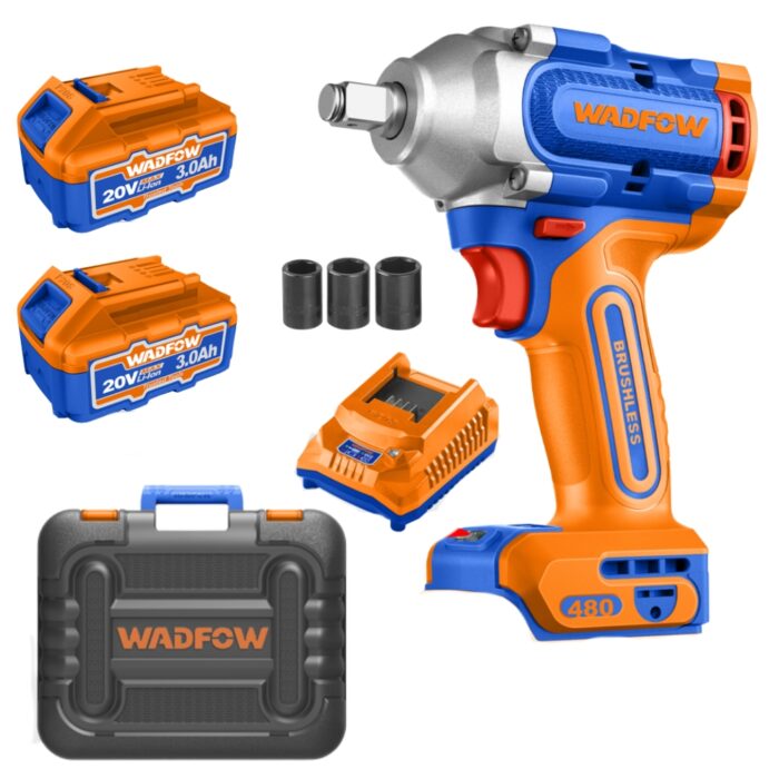 Wadfow - Cordless Impact Wrench (480Nm ) With 3Ah Battery And Charger - Image 1