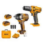Ingco - Lithium-Ion Impact Wrench With Cordless Drill (20V) - Combo
