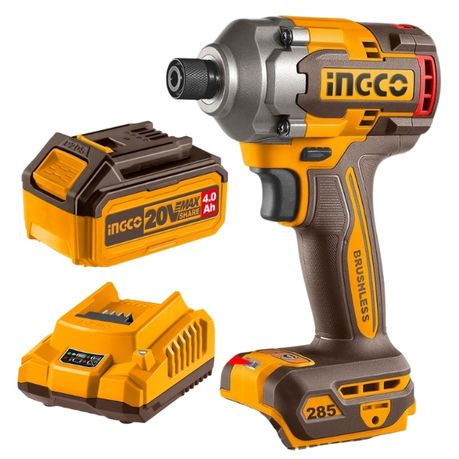99594307-1.jpg INGCO - Cordless Impact Wrench (400Nm) With Battery (4.0Ah) And Charger - Image 1