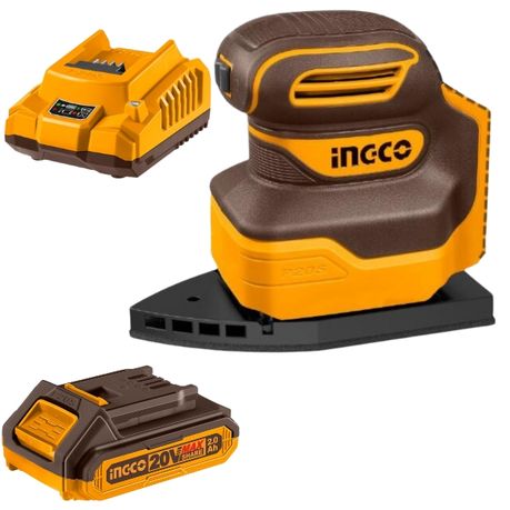 99596190.jpg INGCO - Cordless Palm Sander With 2.0Ah Battery And Charger - Image 1